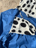 BOLD BLUE & SPOTTED BLACK “FARFASHA” ISDAL